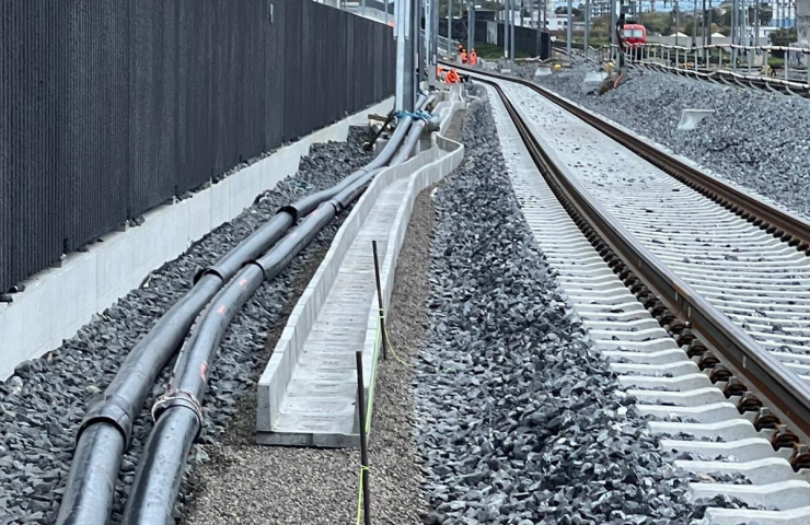 Müller Gleisbau auf der Baustelle Basel - Muttenz