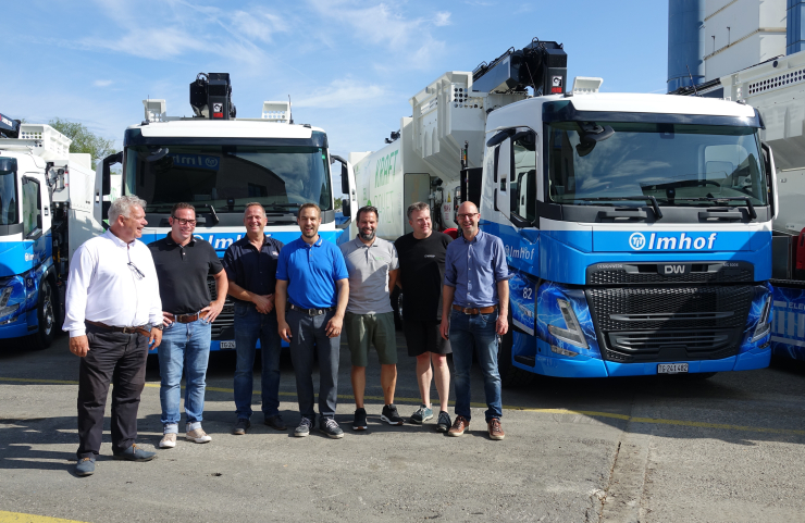 Übergabe von 4 neuen E-LKWs an die TIT Imhof AG