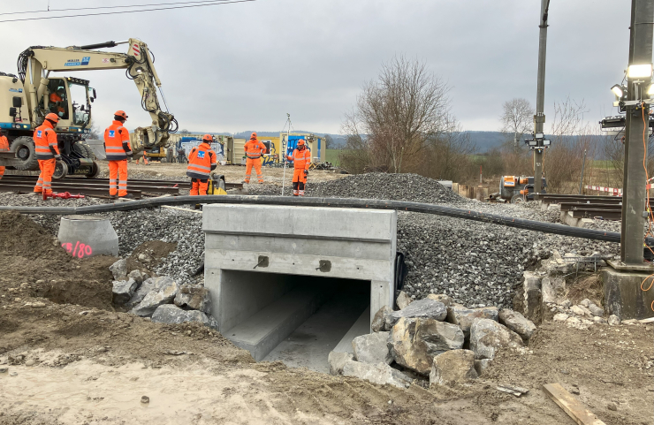 Erstellung des Durchlasses am Klostergraben in Dübendorf