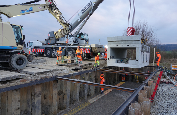 Erstellung des Durchlasses am Klostergraben in Dübendorf